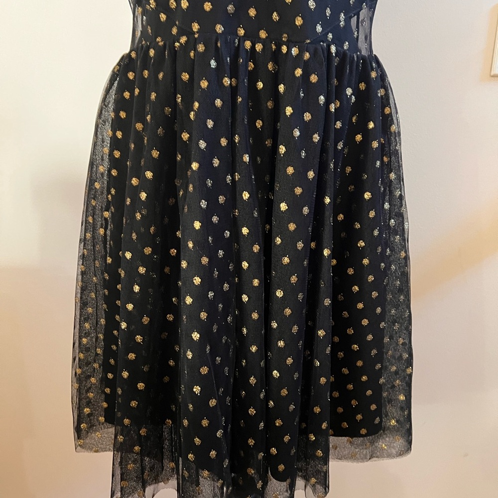 Express Black Mini Dress with Gold Accents - Picture 5 of 6